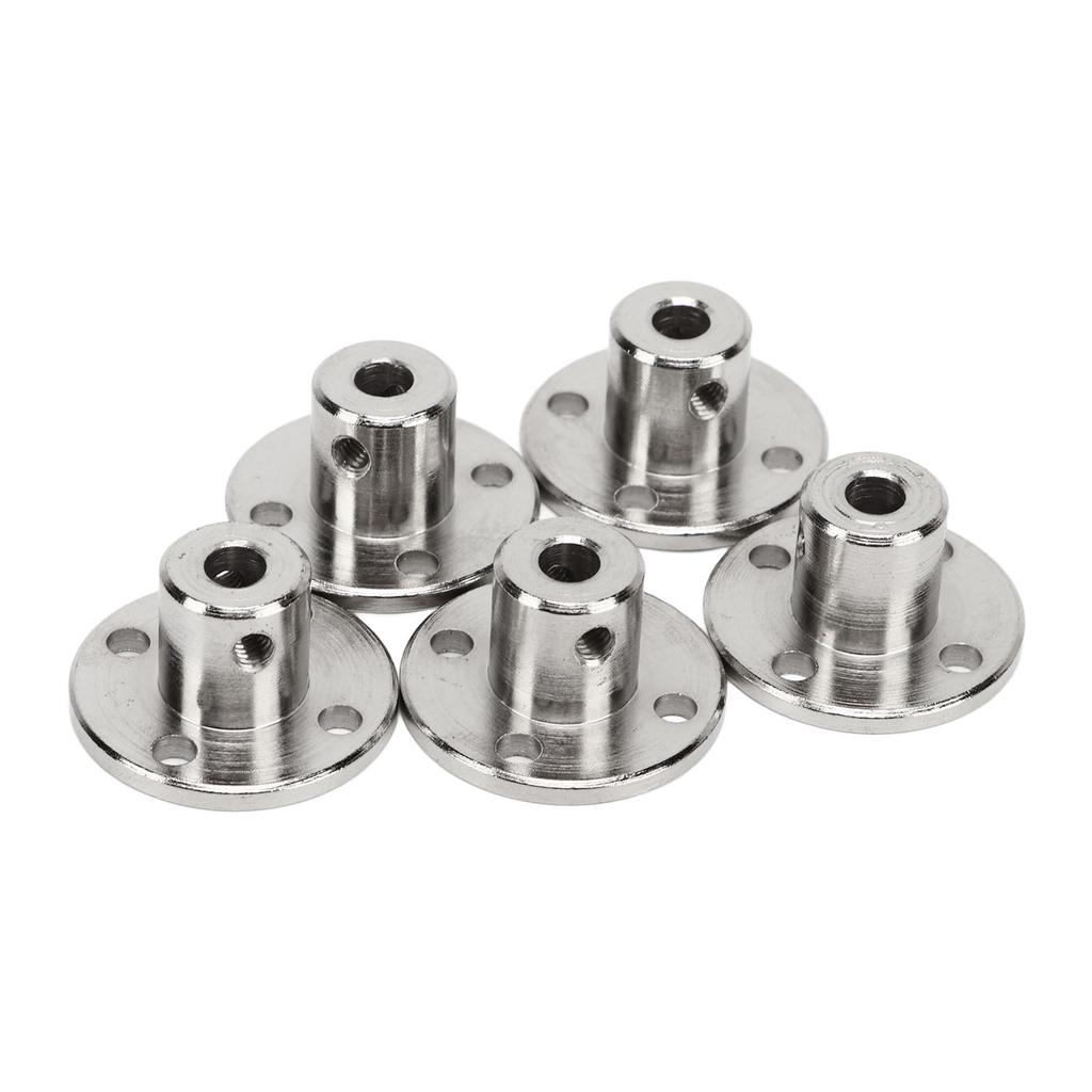 5PCS 4mm Flange Coupling Connector Steel Rigid Guide Model Coupler Accessory Shaft Axes Fittings for DIY RC Model Motors