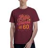 Happy Life Starts At 60 Men T Shirts 60 Birthday Funny Tee Shirt Short Sleeve O Neck 100 Cotton Unique Clothing TShirt