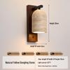 Wabi-Sabi Style Japanese Walnut Wall Lamp for Living Room, Bedroom, Hotel Entrance, or Corridor.