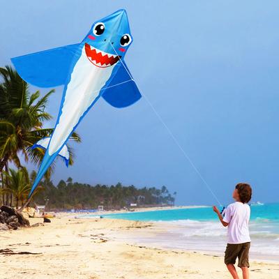Hai-Drachen für Kinder und Erwachsene, Outdoor-Drachen mit 30 m Leine für Strandpark, einfach zu fliegen
