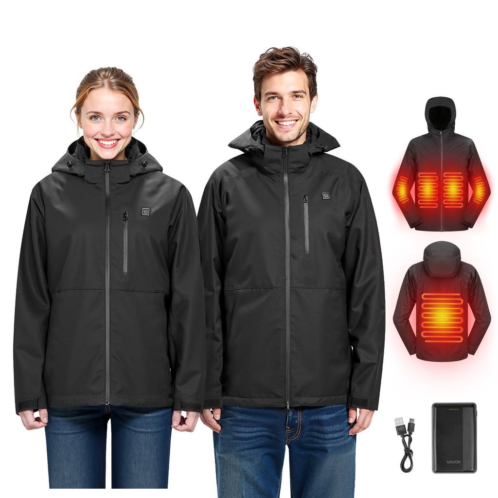 VEVOR Heated Jacket for Women with 7.4V Battery, Soft Shell Electric Heating Coat