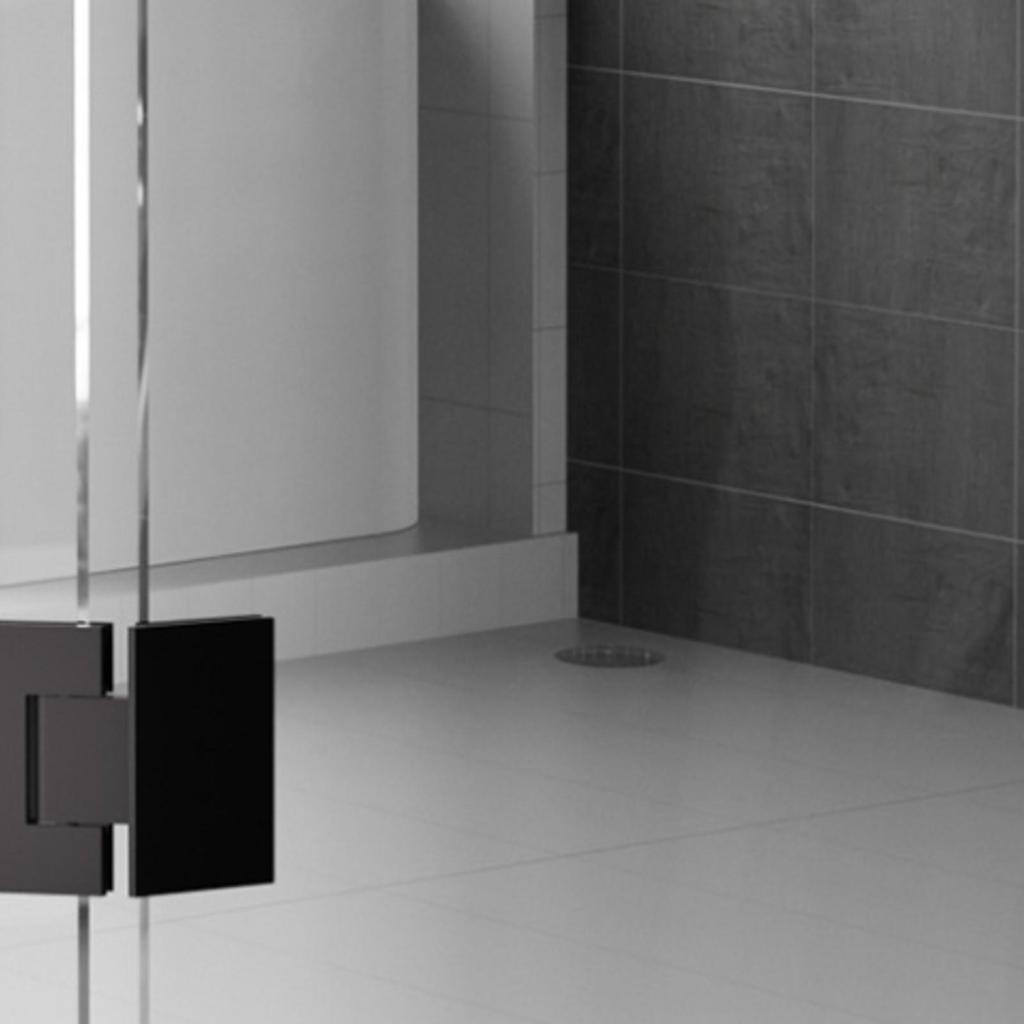 Frameless Glass Shower Door Hinge Rust-Resistant with Clamp