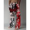Men's 3D Geometric Pattern Printed Baggy Casual Trousers,  Elastic Drawstring Waist with Pockets, for Spring Summer Home Outdoor Vacation
