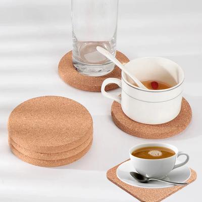 5-20pc Cup Mat Natural Round Wooden Pad Heat Resistant Non-slip Round Coaster Wine Glass Coasters Home Table DIY Decoration