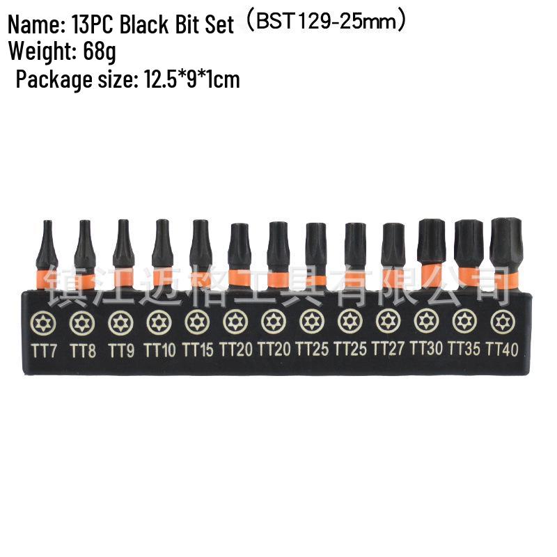 26-teiliges 1/4" Sechskant Schaft Torx Bit Set, 25mm & 50mm, Massiv & Hohl, S2 Legierter Stahl