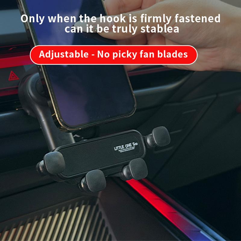 1pc Gravity Car Phone Holder - Strong Air Vent Clip Mount for Secure Holding, Adjustable Mobile Cell Stand for Hands-Free