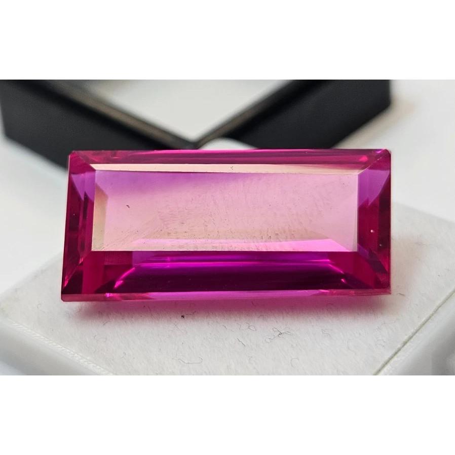 Stunning Pink Sapphire 22+ Ct Baguette Cut Certified Loose Gemstone