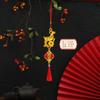 Lunar New Year 2027 Goat Hanging Ornament Gold Lucky Design Red Tassels for Spring Festival Family Gathering Decor
