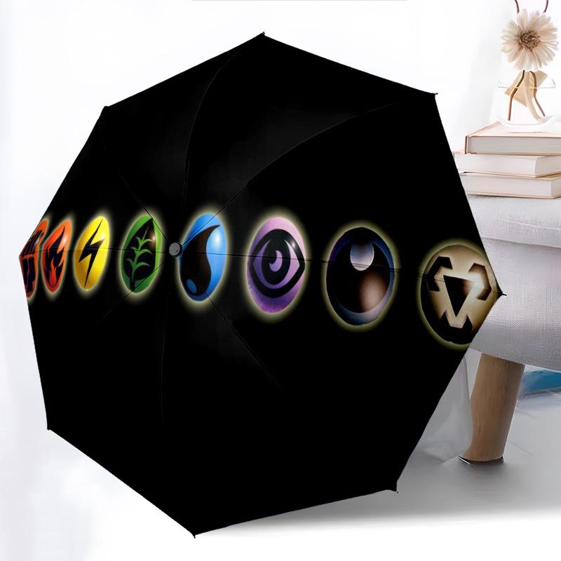 Pikachu Family Hug Joy Folding Umbrella Suitable For All Seasons Travel Umbrella Sun Umbrella Gift