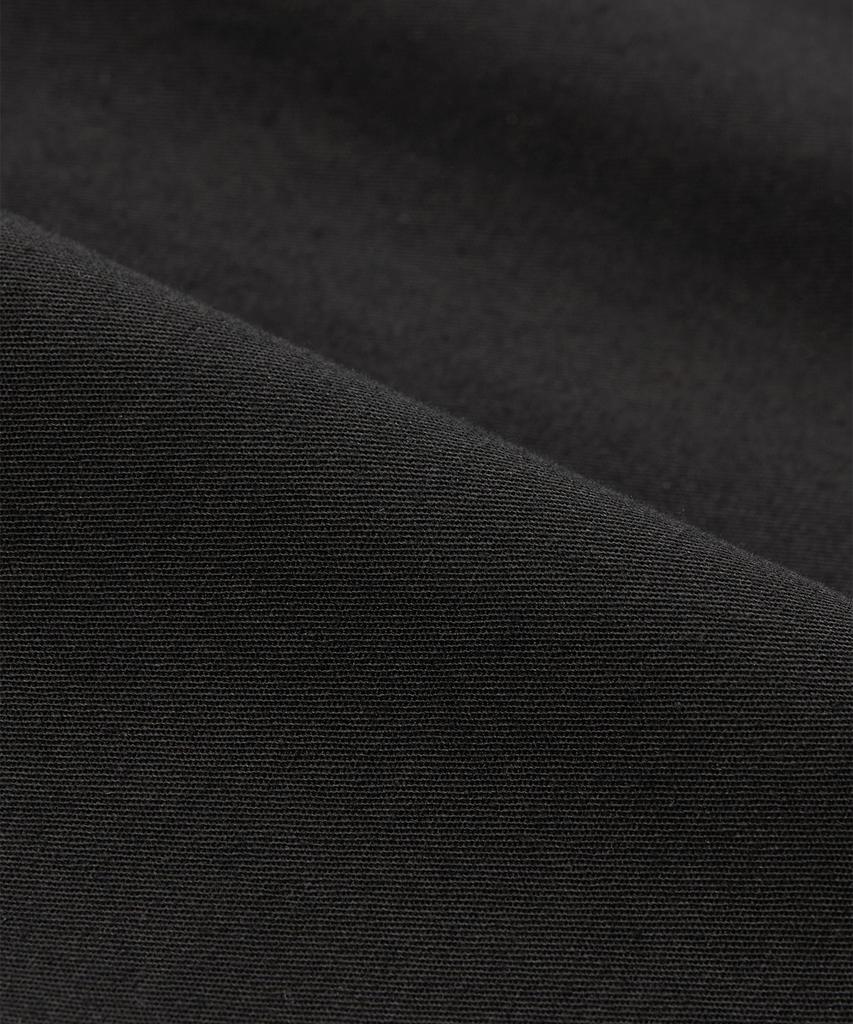 TOFFEE Curved Barrel Cotton Pants (Black)