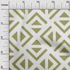 oneOone Katoen Flex Lichtgroene Stof Geometrische Driehoek Jurk Materiaal Stof Print Stof Per Meter 40 Inch