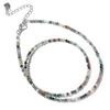 2mm Natural Crystal Beads Necklace Tiger Eye Stone Black Spinel Mix Quartzs Choker Clavicle Chains For Women Men Jewelry