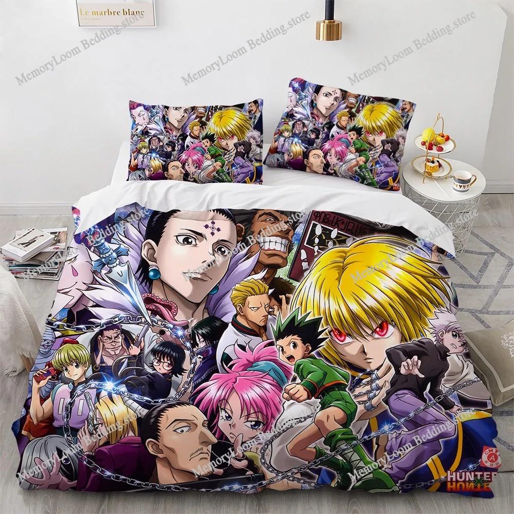 Home Textile Cartoons Hunter X Hunter Cover Duvet Cover Pillow Case Boy Girl Polyester Bedding Set King Queen Twin Size