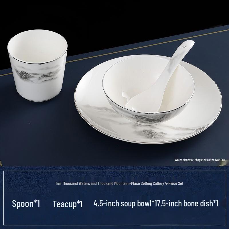 Abay Bone China 4-Piece Dining Set