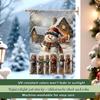 Christmas snowmanGarden Flag 12x18 Inch Double Sided for Courtyard Outdoor Welcome Flag Decoration (Excluding flagpole)
