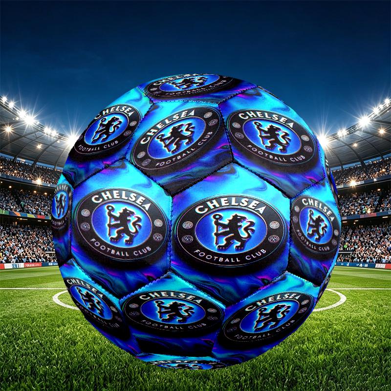 Chelsea F.C. Aufdruck Größe 5 Fußball, PU Abriebfester Fußball für Spieltraining und tägliches Üben, Geburtstagsgeschenk für Fußballfans