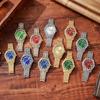2025 Uhr Herren Persönlichkeit Hip Hop Stil Römische Diamant Quarz Uhr Herren