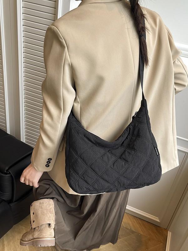Nylon Casual Small Crossbody Bag For Women With Zipper Pocket And Adjustable Strap