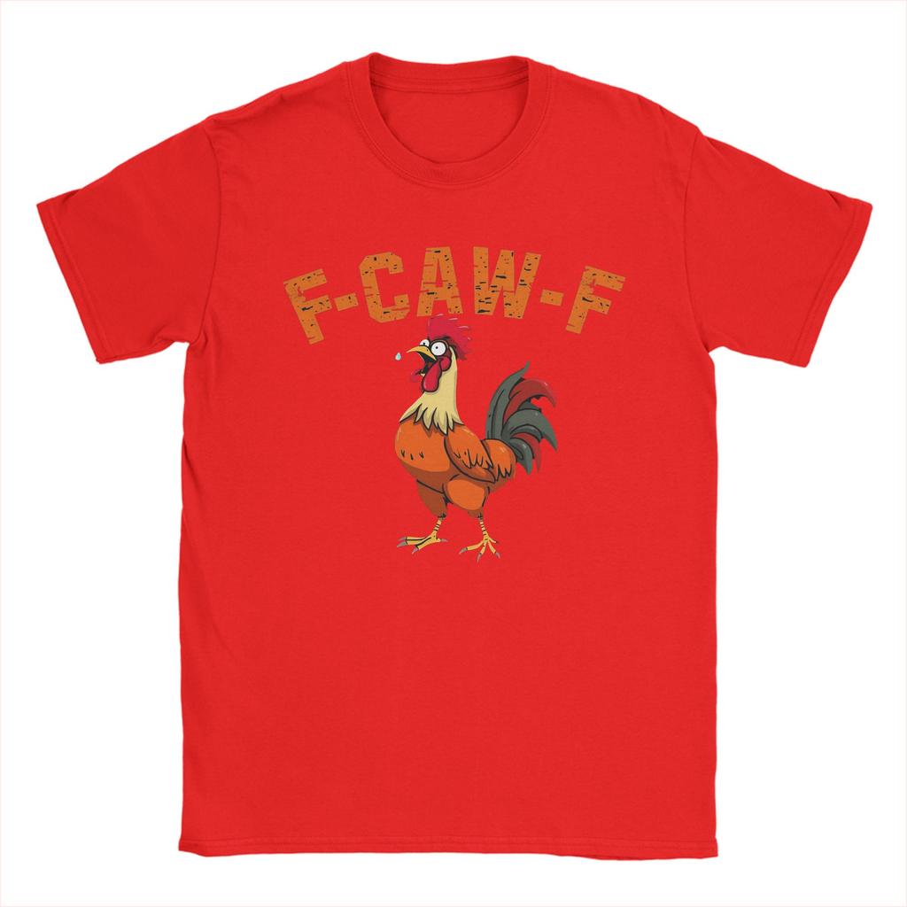 Funny F-CAW-F Chicken Meme T Shirt Summer Hip Hop T Shirts Men 100% Cotton Round Neck Plus Size Tees Short-Sleeve Awesome Tshirt
