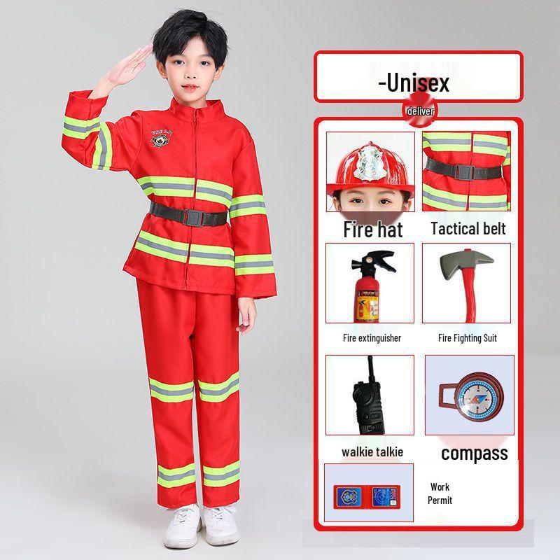 Firefighter Camouflage Costume Set for Kids - Role-Playing and Fashion Show Outfit