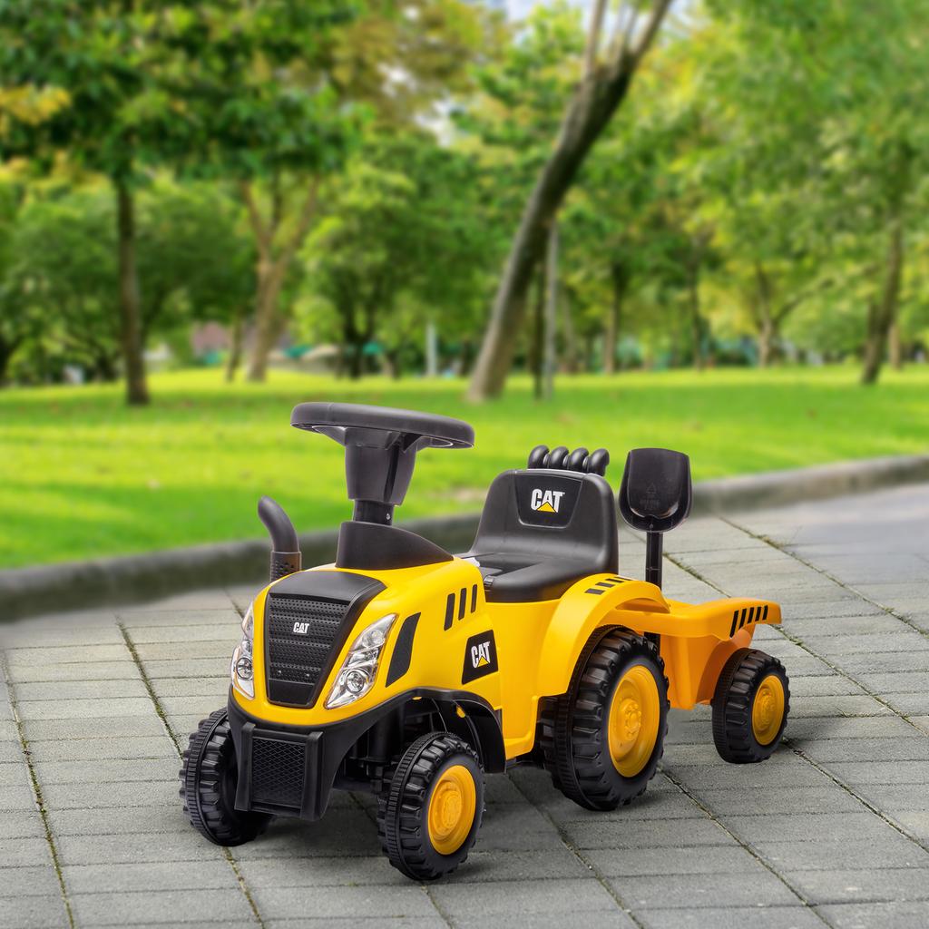 Ride-on Excavator Shovel Steering Wheel Children 1-3 Years up to 25kg Yellow