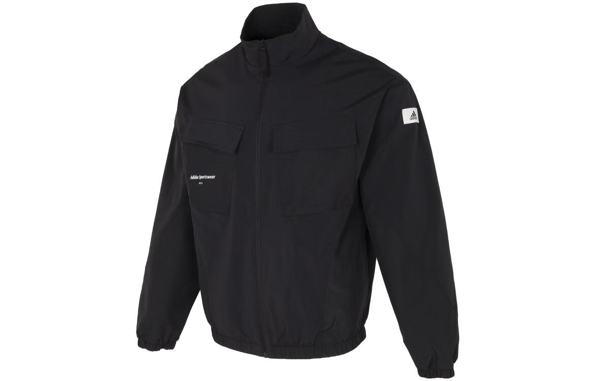 Adidas Jackets Men s Black Stand Collar Moderate IP4987 M