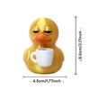 3D Printed Leisurely Coffee Duck Ornament - Creative Desktop Gift