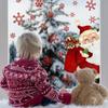Christmas Style Snowflake Santa Claus Wall Stickers Electrostatic Window Window Double-sided Visual Home Party Decoration