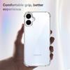 KEYSION Four-Corners Shockproof Transparent Case for Samsung A06 4G 5G Soft TPU+PC Clear Phone Back Cover for Galaxy A06 5G