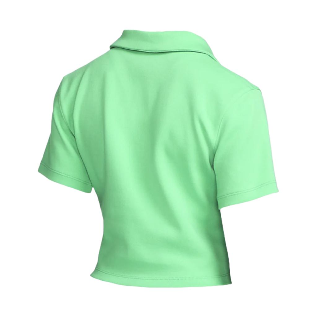 Nike Sportswear Essential Solid Logo Collar Short Sleeve Polo Shirt Women Tops Spring-Green DV7885-363