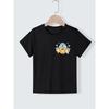 Summer Fashion Boys' Short-Sleeve T-Shirt with Checkerboard Element and Letter Double-Sided Print Casual