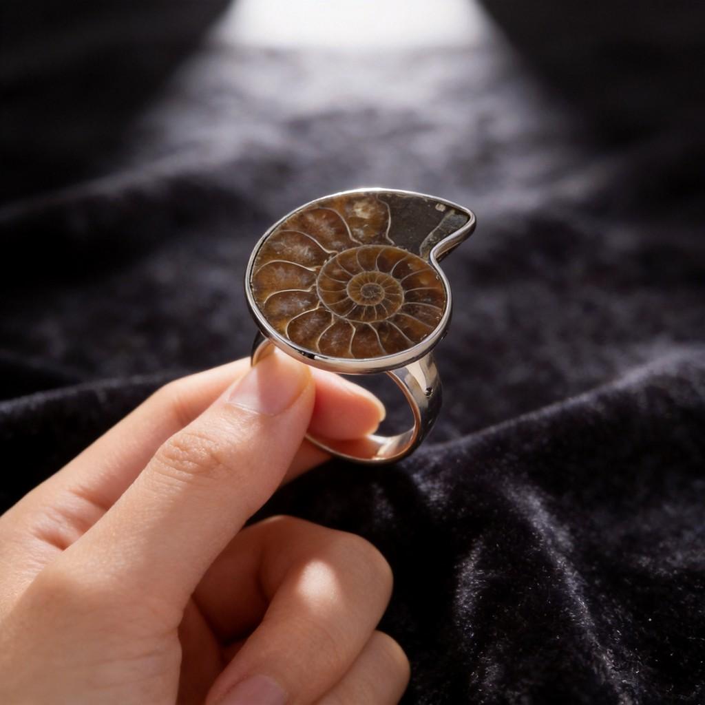 Natural Shell Clam Spiral Ring With Open Design For Unisex Fashion Accessory