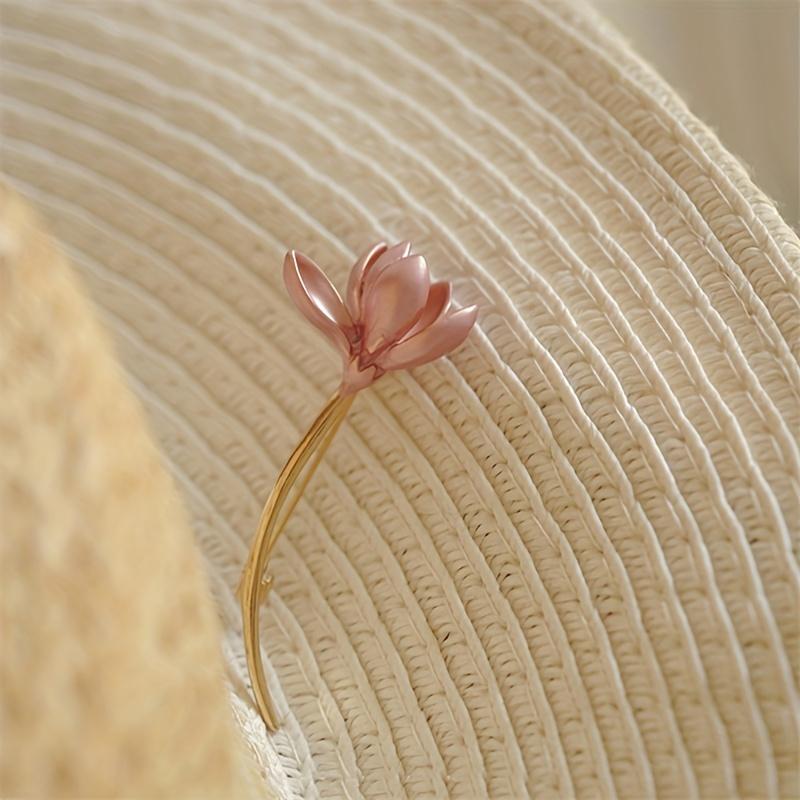 1PC Fixed Buckle Exquisite Lotus Brooch Multi-functional Alloy Elegance Gifts Suit Flower Understated Luxury Brooch Lightweight