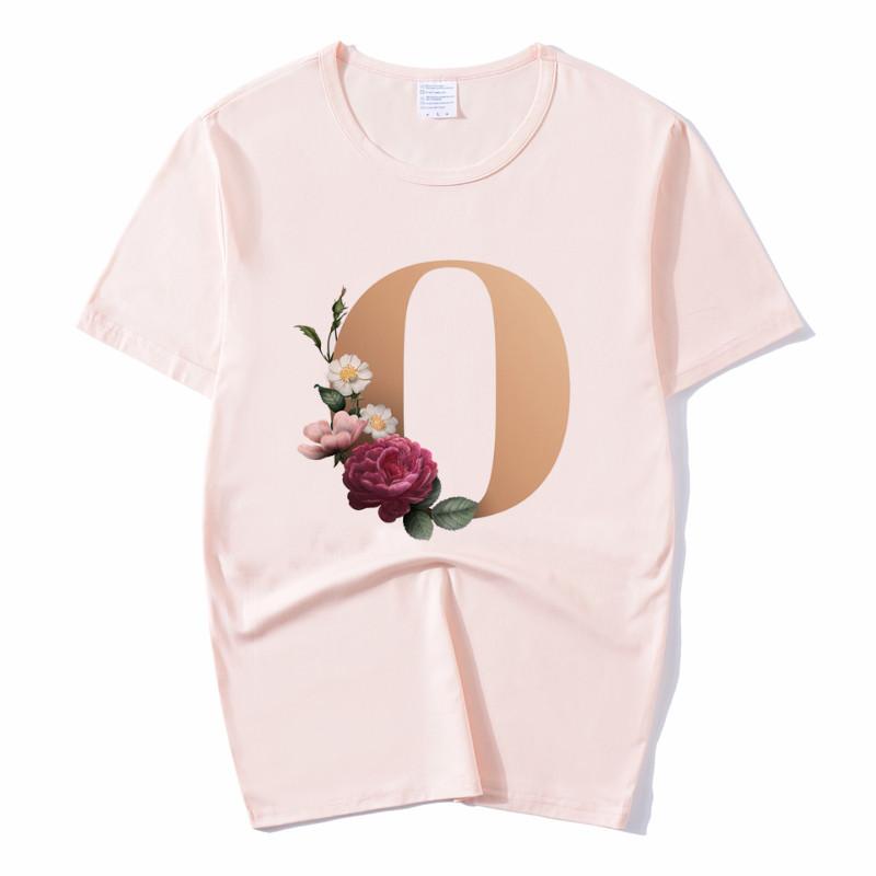 Summer A To Z 26 Alphabet Print Tshirt Cartoon Tees Women Streetwear Funny Casual T