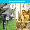 Cooling Sprayer with Removable Nozzles Tee Fitting Filter Patio Energy Saving Fan Misting Kit Easy Install Mist System for Outdoor Fan