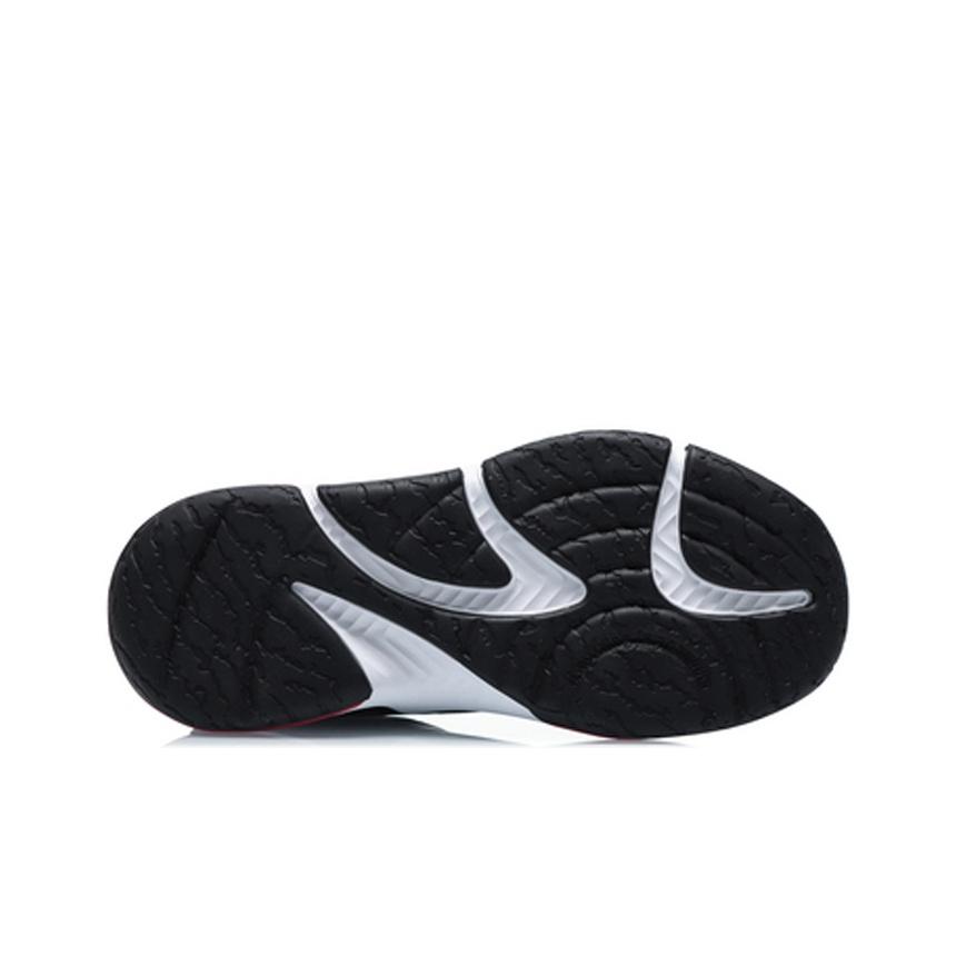 Li Ning Kids High-Top Basketball Shoes Non-Slip Shock Absorbing Wear-Resistant Kids Sneaker Black Red YKBQ036-9