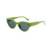 Green Frame Brown Sunglasses For Women'S High-End Sense Of Tide, Big Face And Thin Sunglasses -