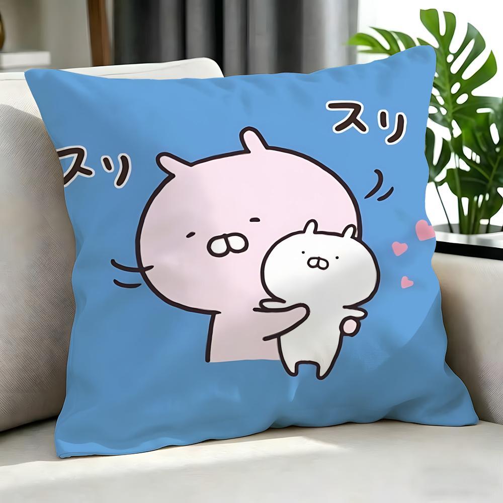 cute Usamaru Cushion Cover Cushion Cover Set 4Pcs 50x50 45x45 40x40 Pillowcase Decorative Sofa Home Decor