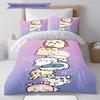 Anime Chiikawa Pattern Bedding Set Quilt Cover Pillowcase Home Decor Gift (1 * duvet cover + 2 * pillowcase, without core)