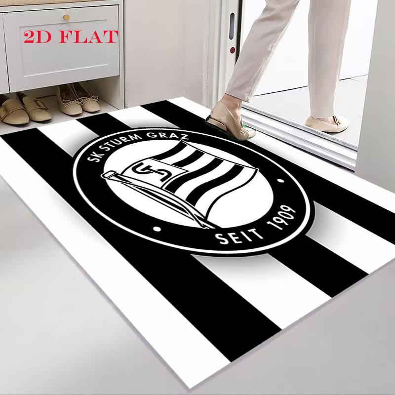 Tappeto SK Sturm Graz per Soggiorno Camera da Letto Decorazione Divano Casa, Tappetino Antiscivolo per Giochi Bambini