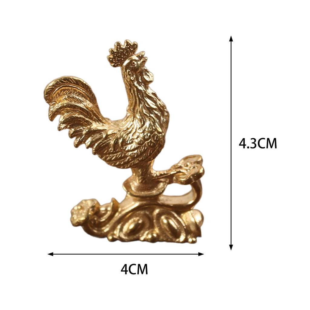 Chicken Figurine Cock Sculpture Desk Ornament Feng Shui Decor Rooster Statue for Anniversaries Party Hotel Housewarming