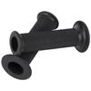 Kijima 201-202 Motorcycle Parts Grip Rubber Black 4.5 x 0.9 inches (114 x 22.2 mm) Through Type
