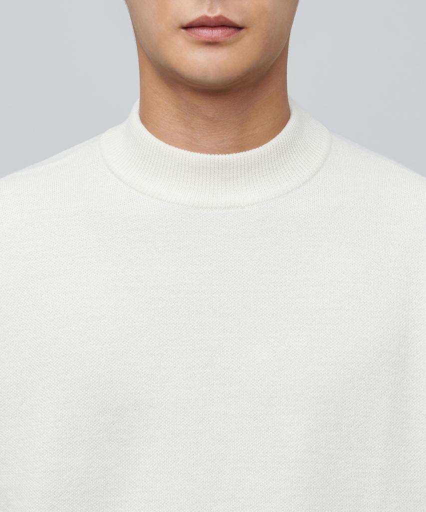 Musinsa Standard Jersey Minimal de Cuello Alto [Crema]