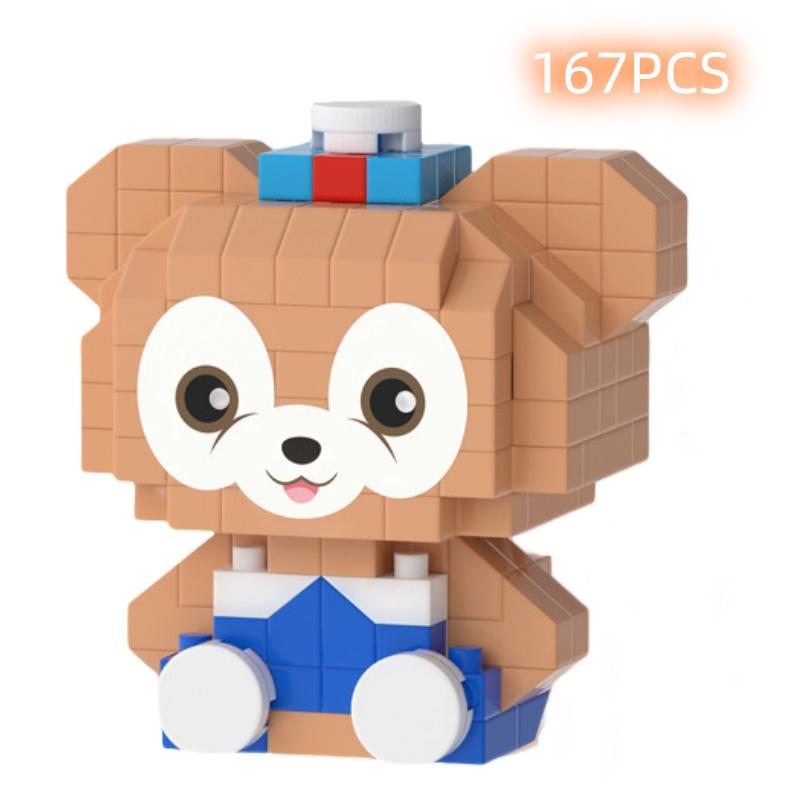 Lele Bruder Kompatibles Erdbeerbär Cartoon Niedliches Mini Baustein Set Für Mädchen 100-200 Teile