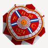 Heart of Midlothian F.C. (Hibs)- Automatic Opening and Closing, 8-rib Structure Portable Umbrella, Suitable for Men and Women in All Seasons