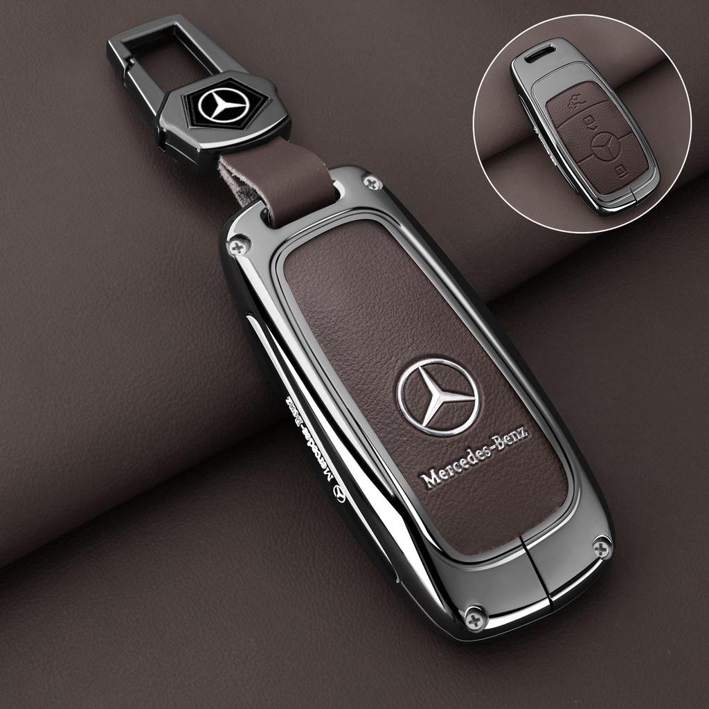 2025 Neue Leder Auto Schlüsselhülle Abdeckung Für Mercedes Benz A C E G Klasse GLC CLE CLA GLB GLS W177 W205 W213 W222 X167 AMG Schlüssel Schale P