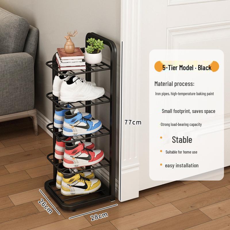 Foldable Multi-Layer Metal Shoe Rack for Entrance & Dorm Rooms