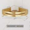 Brushed Gold No-Punch Corner Shower Shelf for Toiletries
