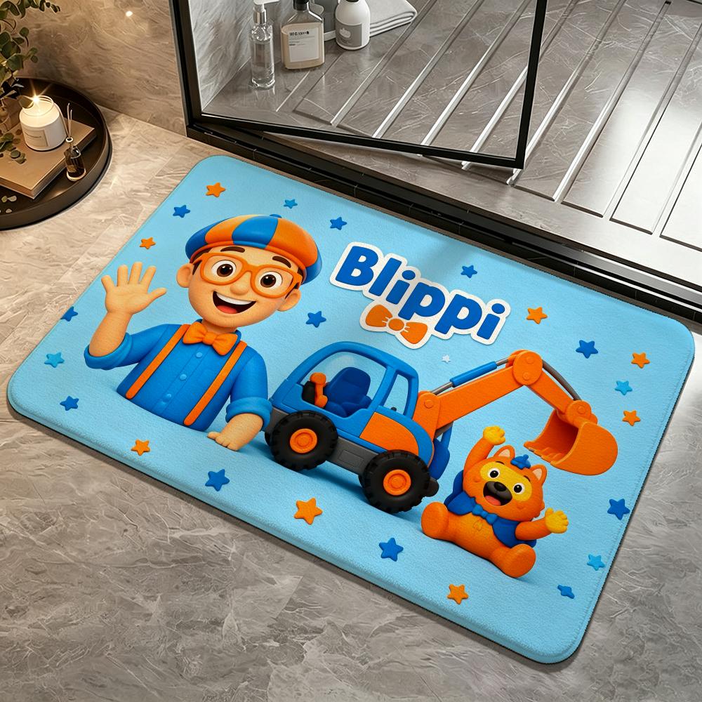 IP-BlippiS Floor Mat Bedroom Carpet, Bathroom Foot Mat, Doormat, Non-Slip Absorbent Multi-Use
