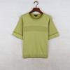 Sunshine House Summer New Arrival Export European and American Plus Size Women's Clothes Round Neck Ice Silk Short Sleeve Knitwear Tops Loose